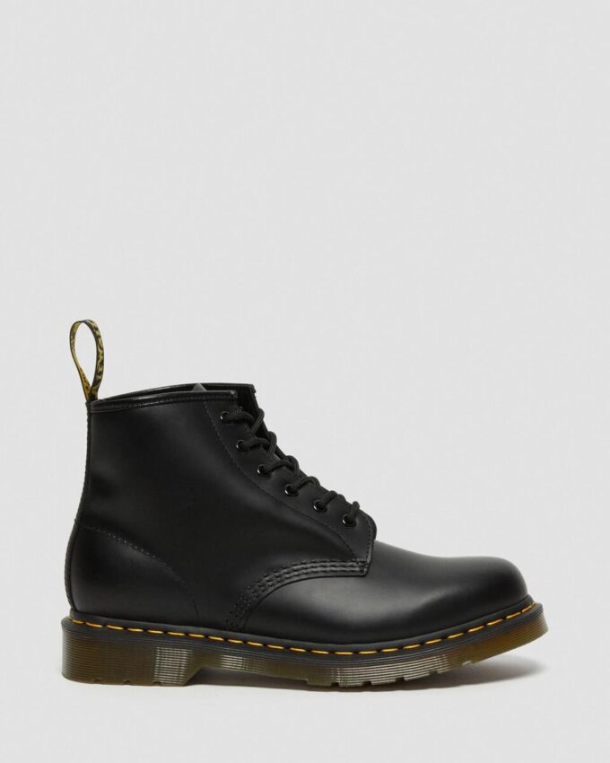101 Yellow Stitch Smooth Leather Ankle Boots