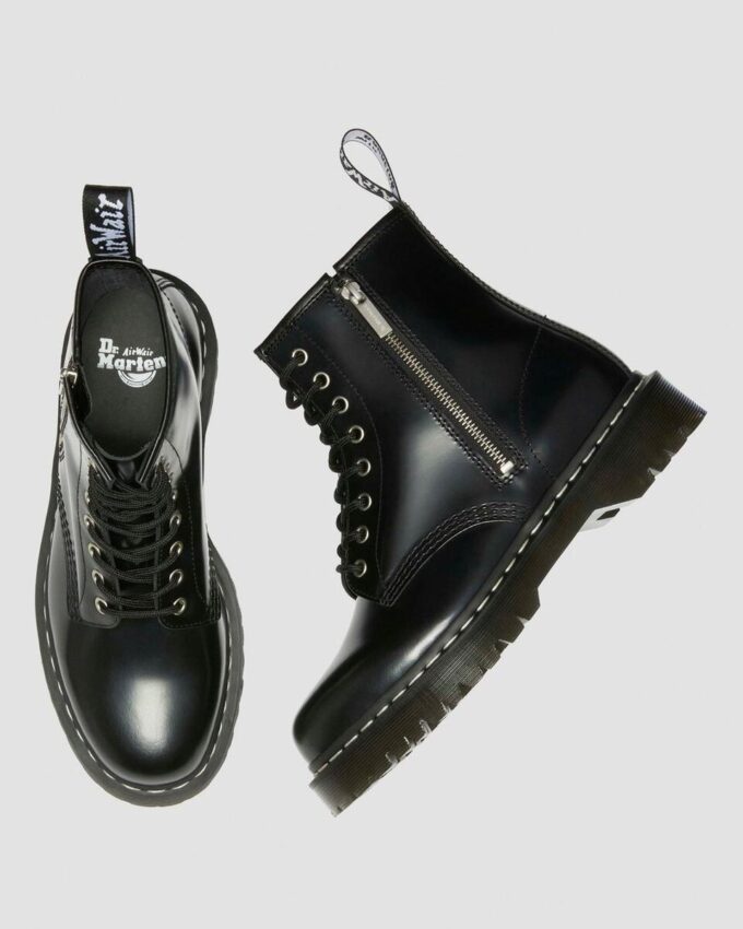 1460 Bex Smooth Leather Lace and Zip Boots