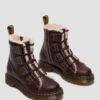 1460 Faux Fur Lined Lace-to-toe Leather Boots