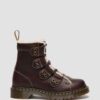 1460 Faux Fur Lined Lace-to-toe Leather Boots