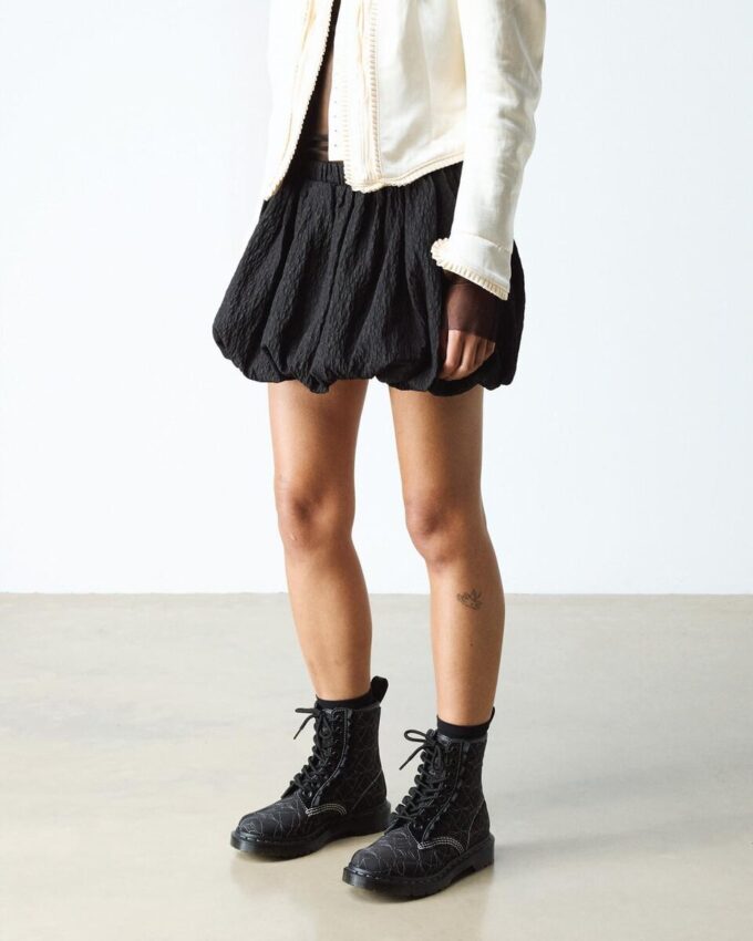 1460 FRILL Leather Lace Up Boots