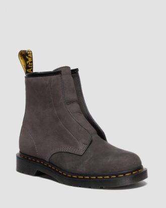 1460 LACELESS Nubuck Slip On Boots