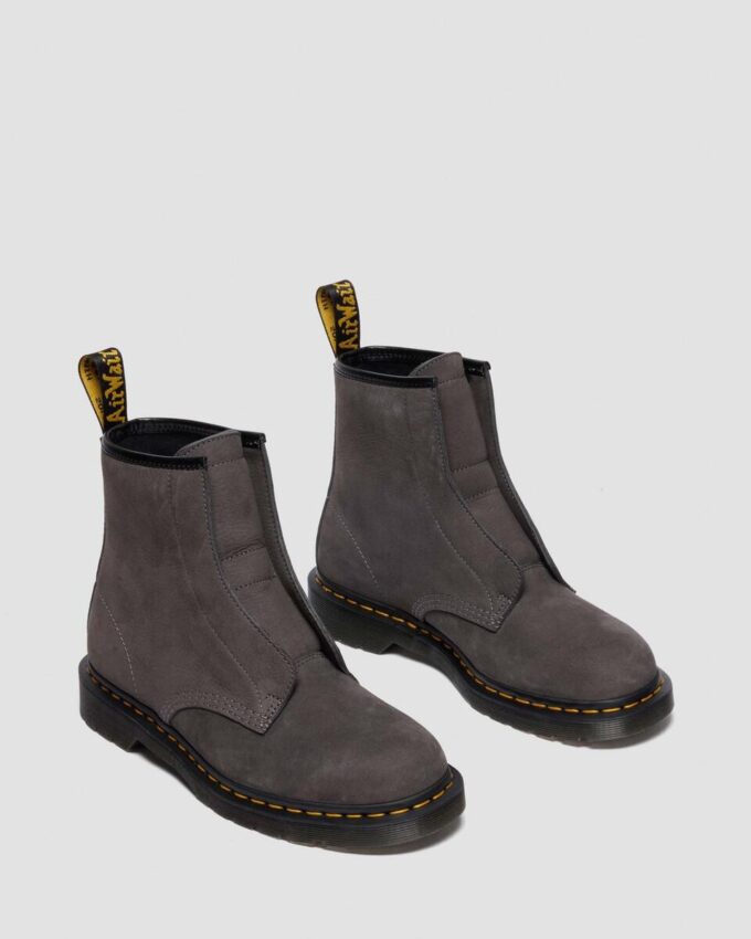 1460 LACELESS Nubuck Slip On Boots
