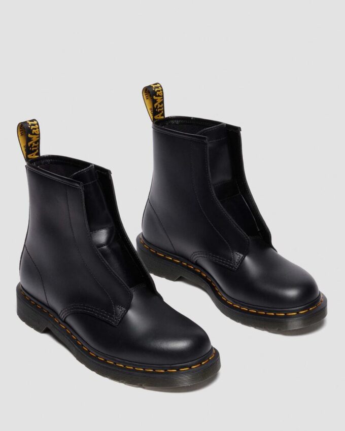 1460 LACELESS Smooth Leather Slip On Boots