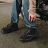 1460 Made in England Emboss Suede Lace Up Boots