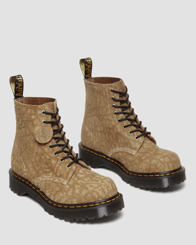 1460 Made in England Emboss Suede Lace Up Boots