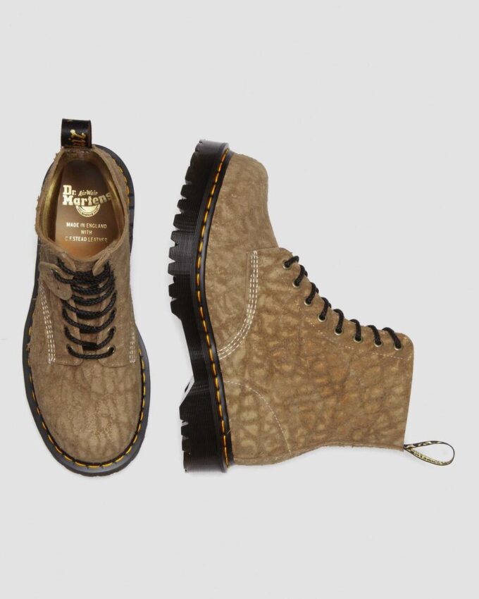 1460 Made in England Emboss Suede Lace Up Boots