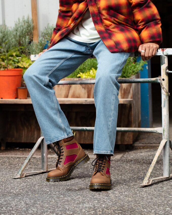 1460 Made in England Padded Panel Lace Up Boots 1460 Made in England Padded Panel Lace Up Boots