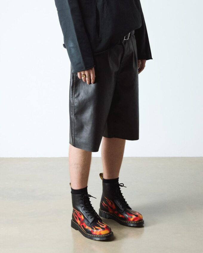 1460 PASCAL FLAME Arcadia Rub Off Leather Boots