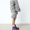 1460 PASCAL JUNIOR PINK TARTAN LACE UP KIDS BOOTS