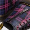 1460 PASCAL JUNIOR PINK TARTAN LACE UP KIDS BOOTS