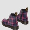 1460 PASCAL JUNIOR PINK TARTAN LACE UP KIDS BOOTS