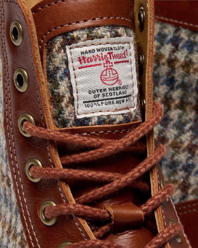 1460 Pascal Made In England Harris Tweed and Leather Boots