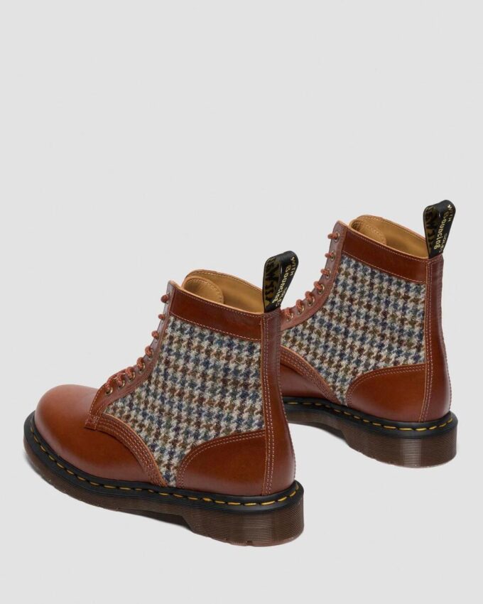 1460 Pascal Made In England Harris Tweed and Leather Boots