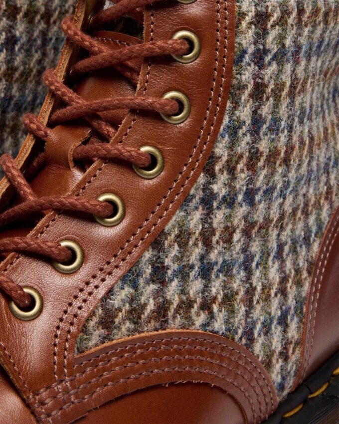 1460 Pascal Made In England Harris Tweed and Leather Boots