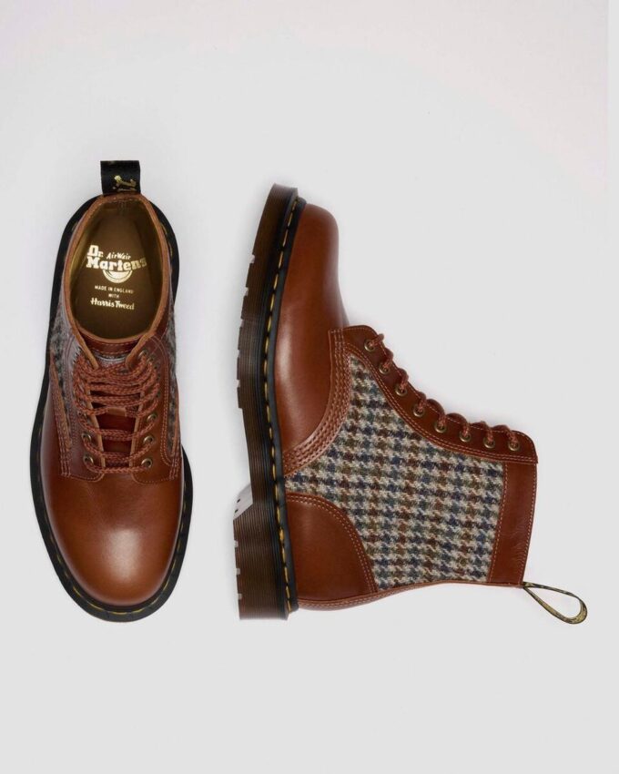 1460 Pascal Made In England Harris Tweed and Leather Boots