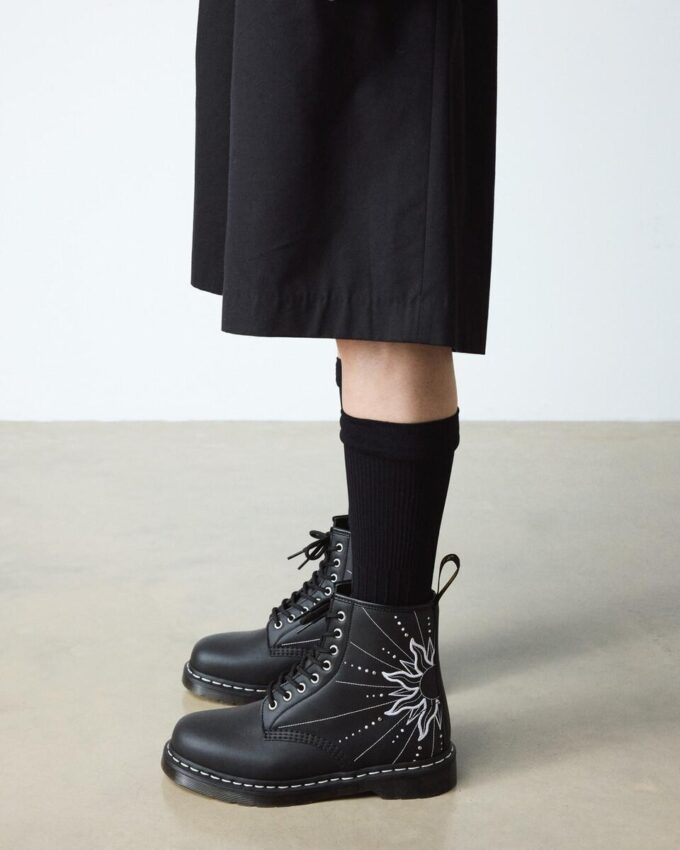 1460 SOLAR FLARE Reclaimed Leather Lace Up Boots