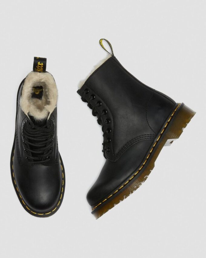 1460 Women's Faux Fur Lined Lace Up Boots