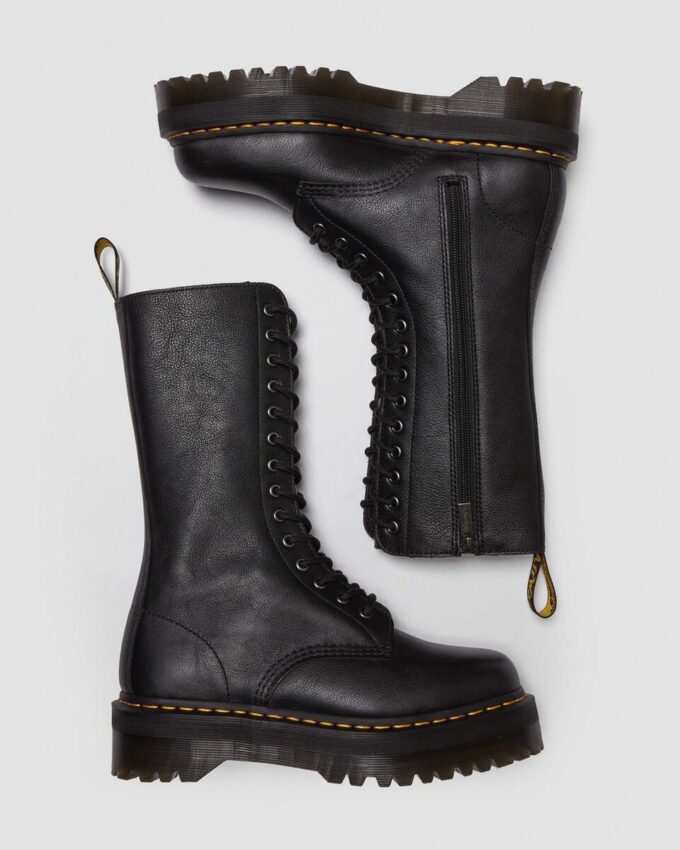 1B99 Pisa Leather Mid Calf Lace Up Boots