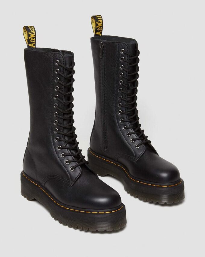 1B99 Pisa Leather Mid Calf Lace Up Boots