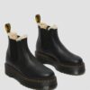 2976 Faux Fur Lined Platform Chelsea Boots