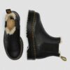 2976 Faux Fur Lined Platform Chelsea Boots