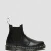 2976 White Stitch Smooth Leather Chelsea Boots