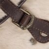 7 INCH SATCHEL Leather and Faux Fur Satchel
