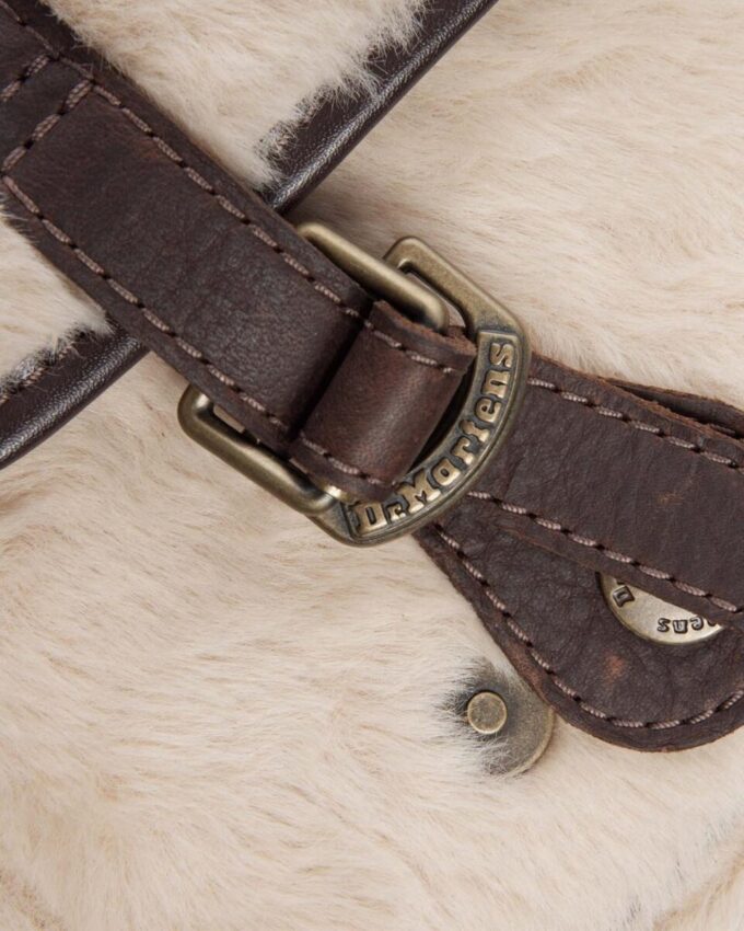 7 INCH SATCHEL Leather and Faux Fur Satchel