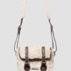 7 INCH SATCHEL Leather and Faux Fur Satchel