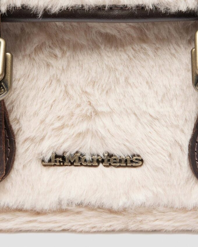 7 INCH SATCHEL Leather and Faux Fur Satchel