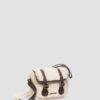 7 INCH SATCHEL Leather and Faux Fur Satchel