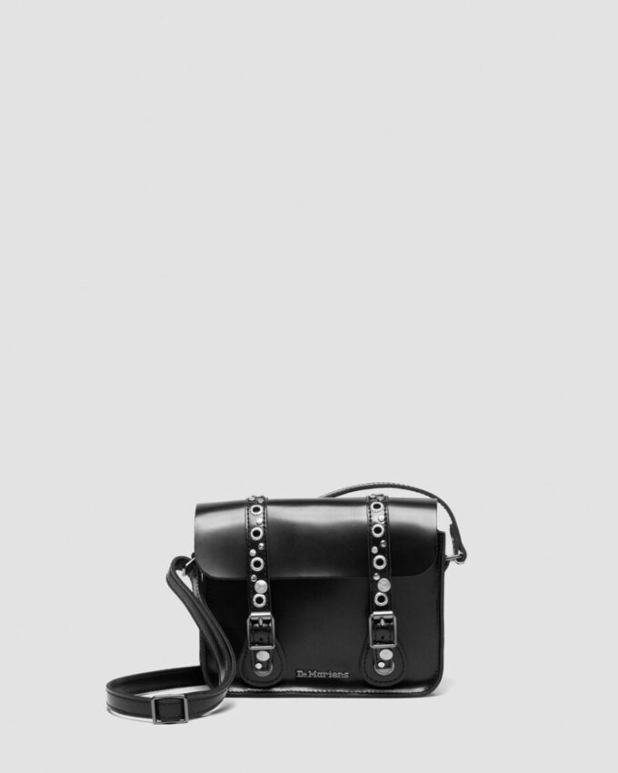 7 Inch Satchel Studded Kiev Leather Crossbody Bag 7 Inch Satchel Studded Kiev Leather Crossbody Bag