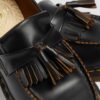 Adrian Vintage Made In England Quilon Leather Tassel Loafers
