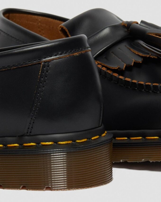 Adrian Vintage Made In England Quilon Leather Tassel Loafers