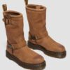 Anistone Hi Tumbled Nubuck Biker Boots