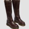 Anistone Knee High Crazy Horse Leather Biker Boots