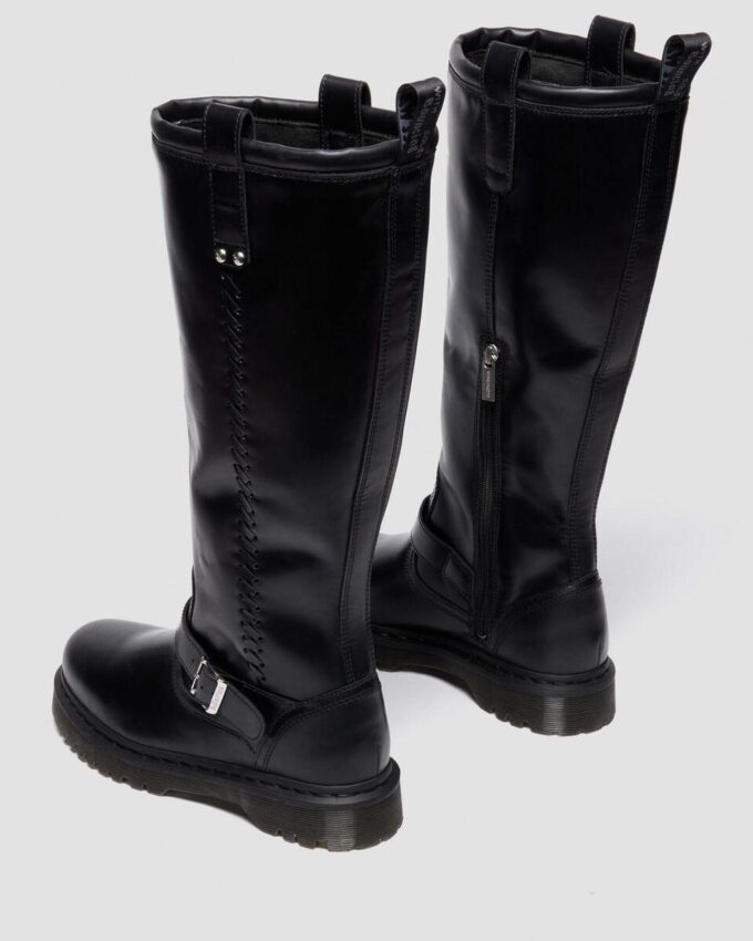 Anistone Knee High Orleans Leather Biker Boots