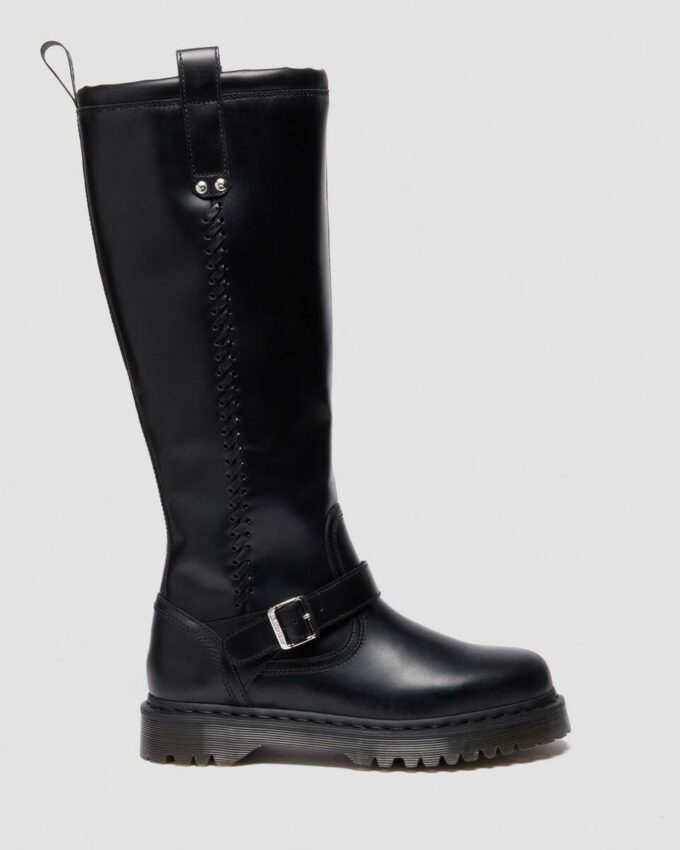 Anistone Knee High Orleans Leather Biker Boots