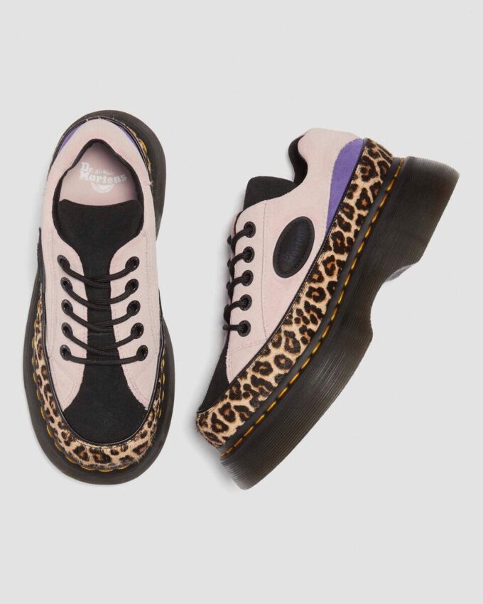 Buzz 5-Eye Leopard and Suede Shoes