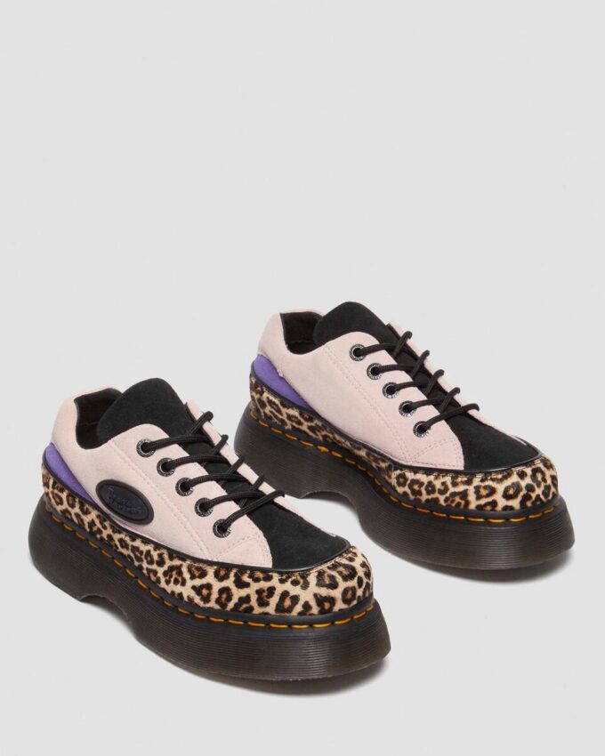 Buzz 5-Eye Leopard and Suede Shoes