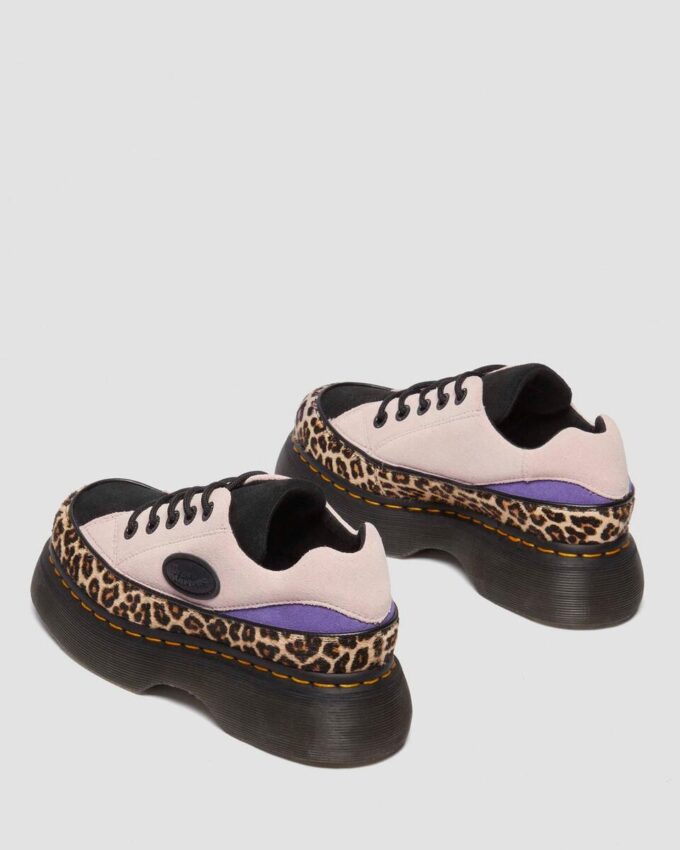 Buzz 5-Eye Leopard and Suede Shoes