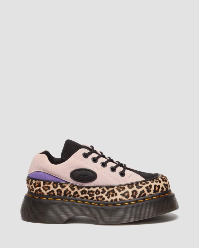 Buzz 5-Eye Leopard and Suede Shoes
