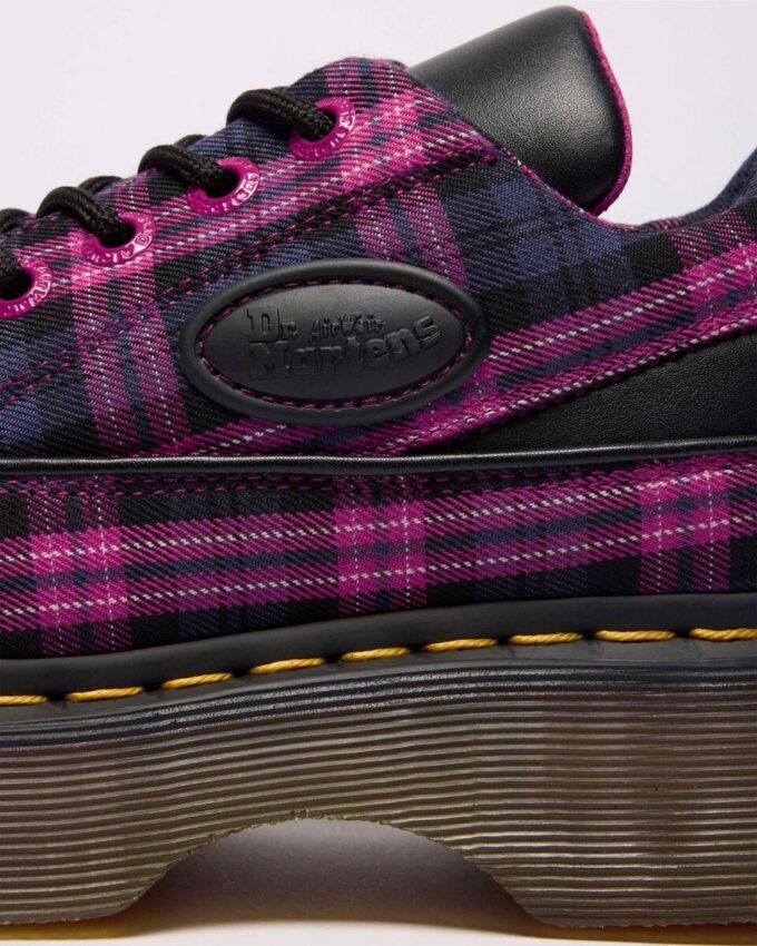 BUZZ 5-EYE Tartan & Leather Lace Up Shoes