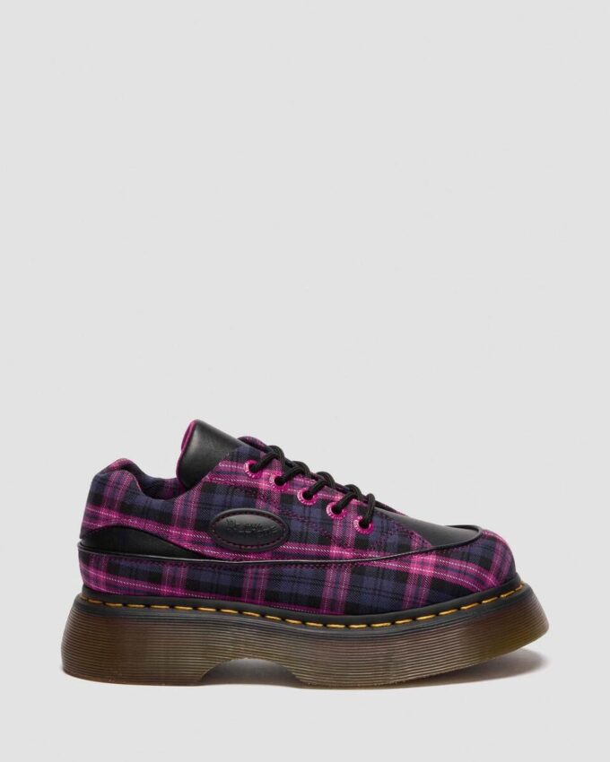 BUZZ 5-EYE Tartan & Leather Lace Up Shoes