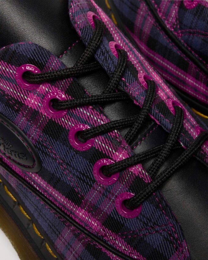 BUZZ 5-EYE Tartan & Leather Lace Up Shoes