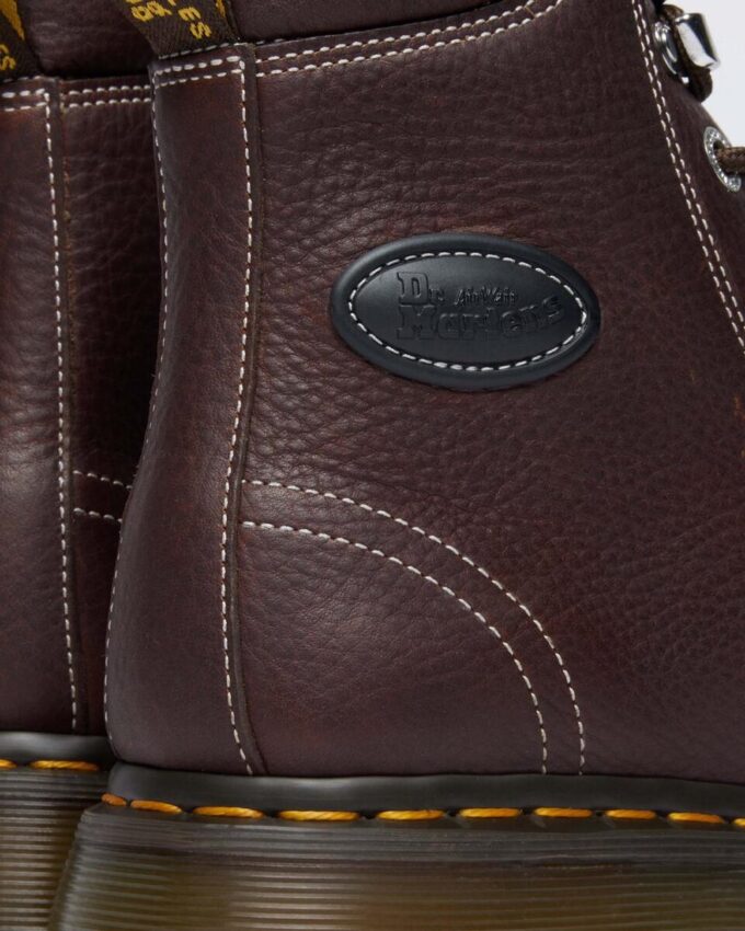 BUZZ 8-EYE Grizzly Leather Lace-Up Boots