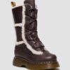 Buzz Lace Up Faux Fur Lined Grizzly Leather Lace Up Boots