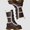 Buzz Lace Up Faux Fur Lined Grizzly Leather Lace Up Boots