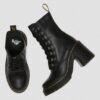 Chesney Leather Flared Heel Lace Up Boots